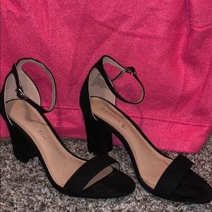 Black Open-Toe Heels